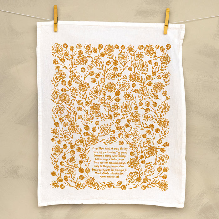 Come Thou Fount Hymn Tea Towel — 24" x 20"