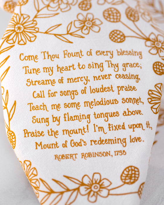 Come Thou Fount Hymn Tea Towel — 24" x 20"