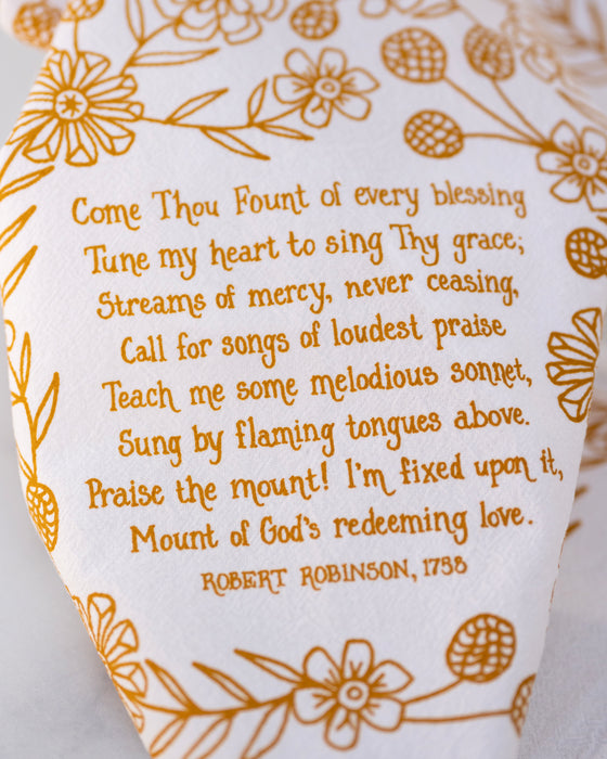 Come Thou Fount Hymn Tea Towel — 24" x 20"