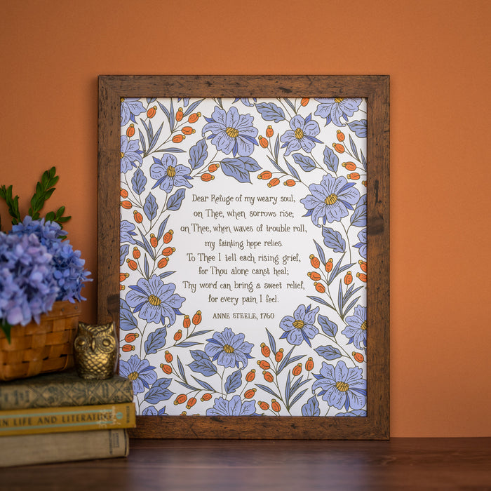 Dear Refuge Of My Weary Soul Hymn Art Print - 11x14