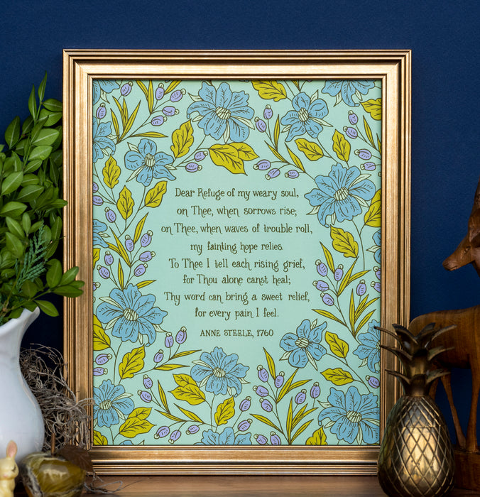 Dear Refuge Of My Weary Soul Hymn Art Print