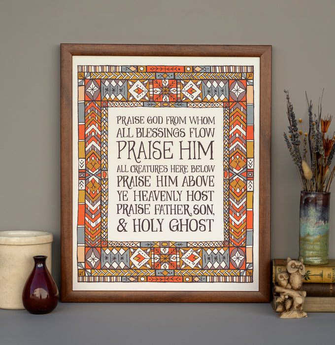 Doxology Hymn Art Print - 16x20