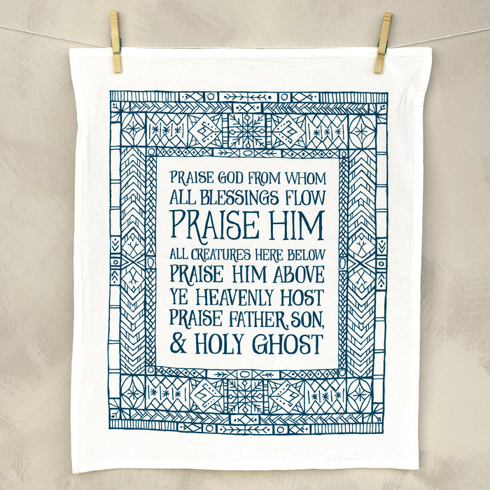 Doxology Hymn Tea Towel — 24"x20"