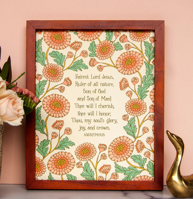 Fairest Lord Jesus Hymn Art Print