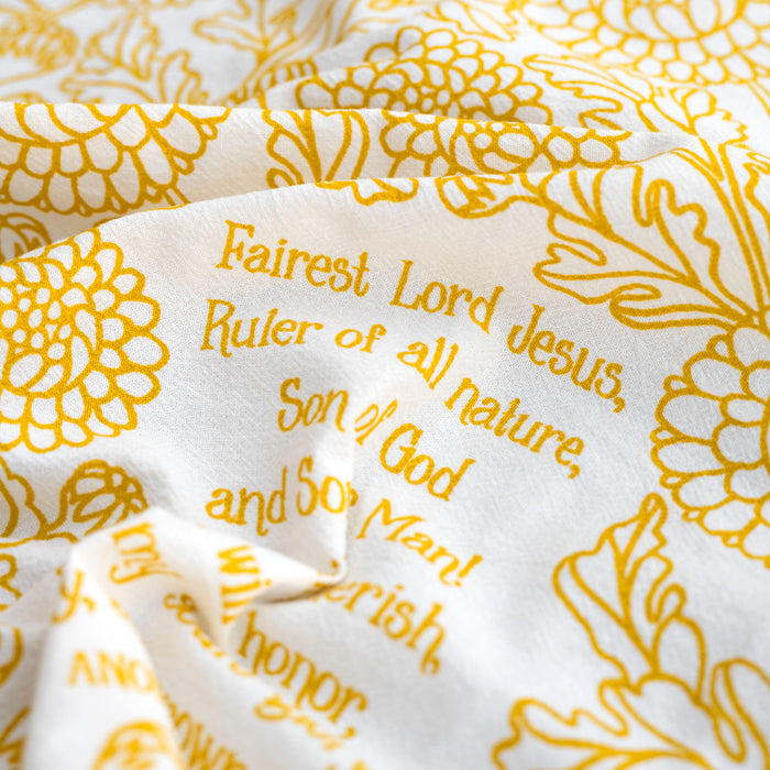 Fairest Lord Jesus Hymn Tea Towel