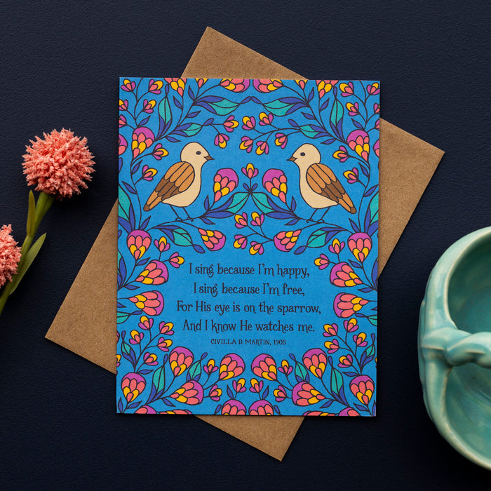 His Eye On The Sparrow Greeting Card