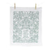 The For the Glory of God Scripture tea towel is printed in forest green and features 1 Corinthians 10:31, shown full length, hanging from clothes pins