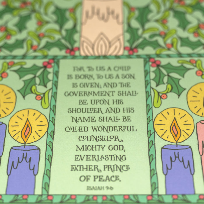 For to Us a Child Is Born Hymn Art Print
