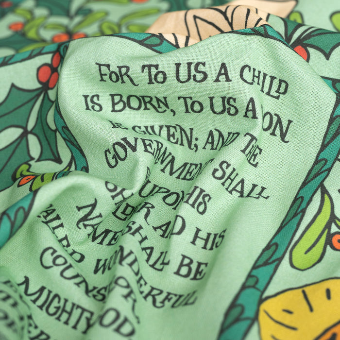 For To Us Christmas Tea Towel - full color