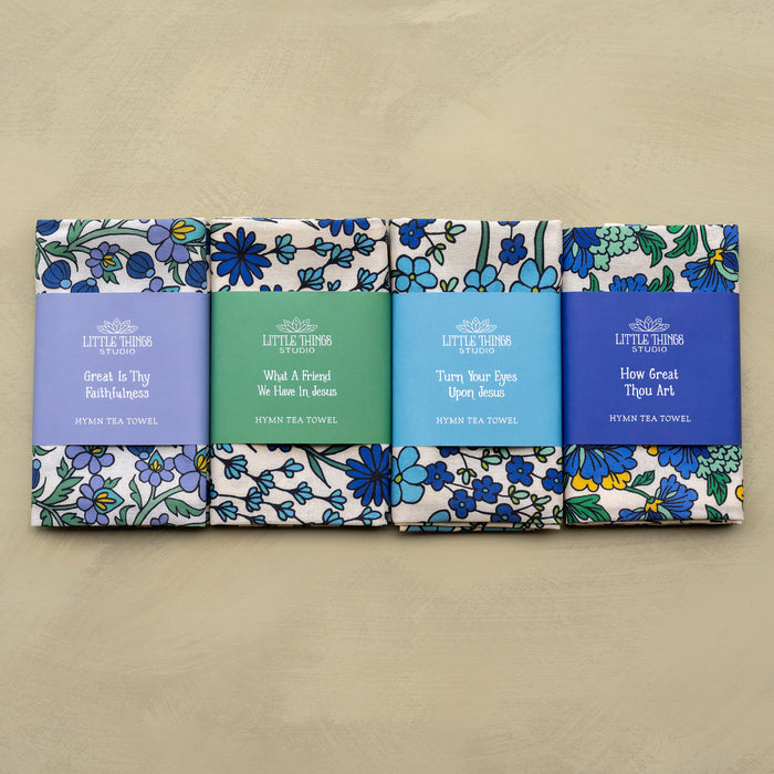 4 Full Color Tea Towels - Set 1
