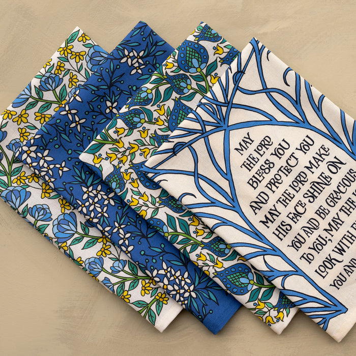 4 Full Color Tea Towels - Set 2