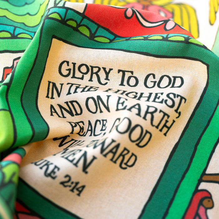 Glory To God Christmas Tea Towel - Full Color