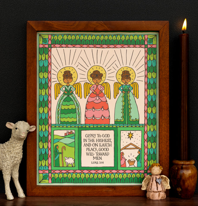 Glory To God Christmas Art Print