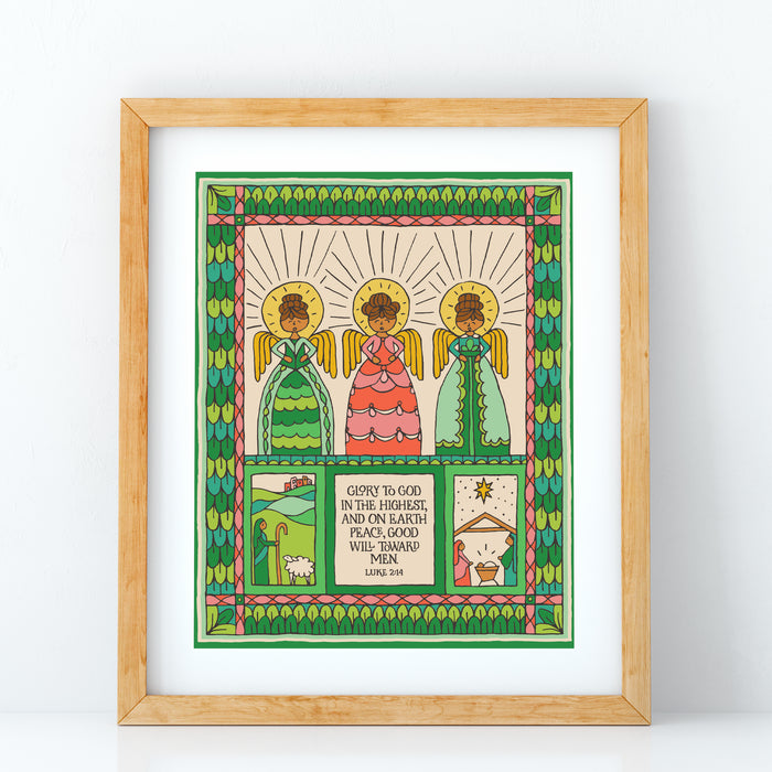 Glory To God Christmas Art Print