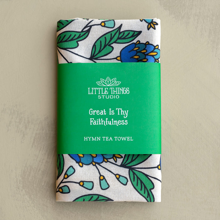 Great Is Thy Faithfulness Hymn Tea Towel – Full Color