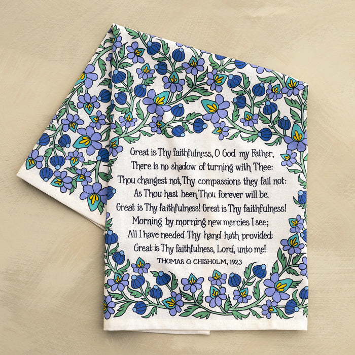 Great is Thy Faithfulness - Full Color - Blue Blossom