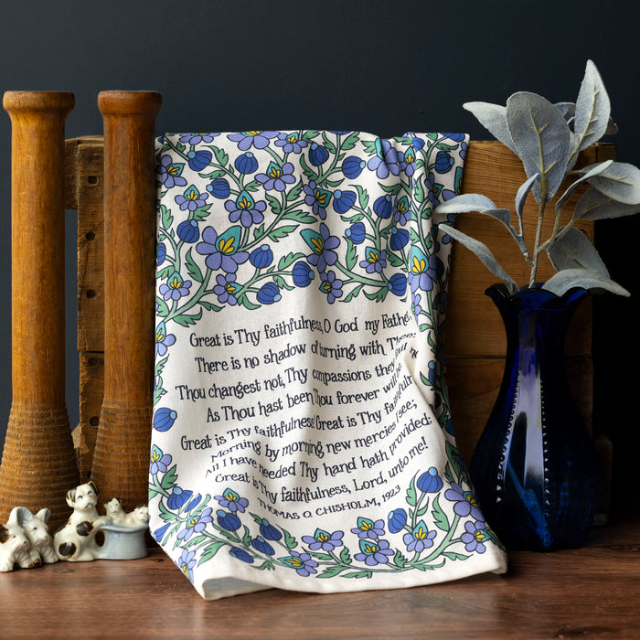 Great is Thy Faithfulness - Full Color - Blue Blossom