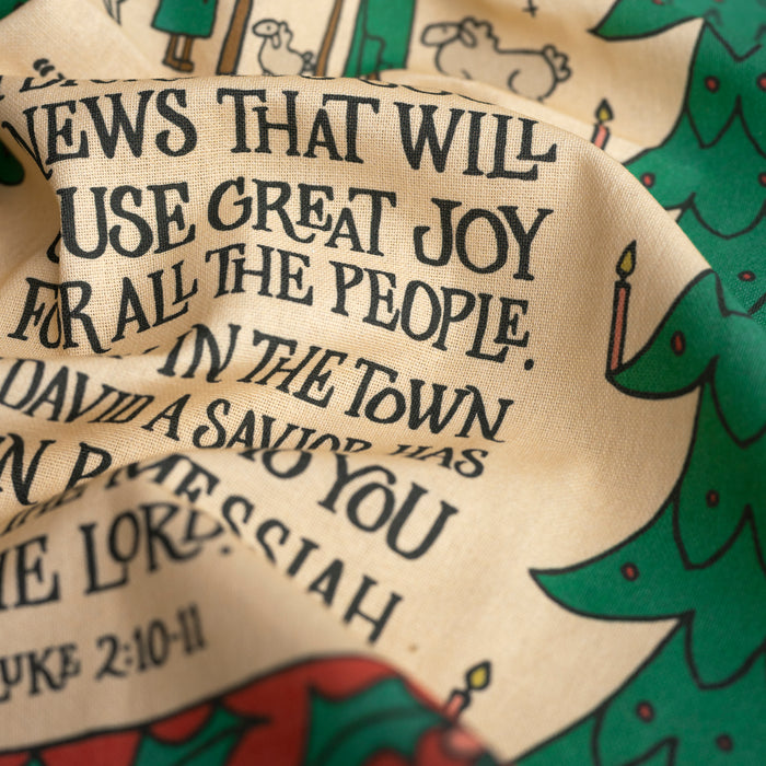 Great Joy Christmas Tea Towel - Full color