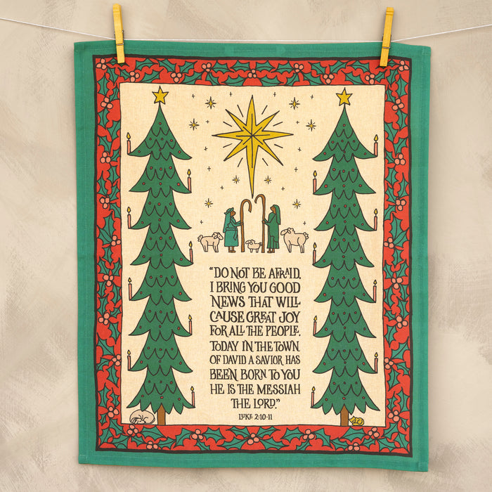 Great Joy Christmas Tea Towel - Full color