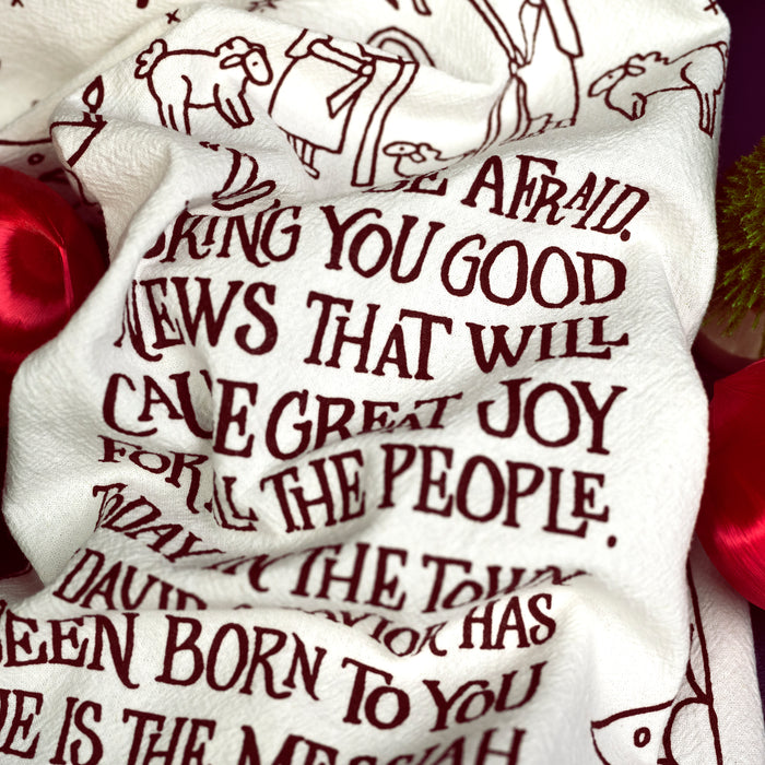 Seconds - Great Joy for All People - Tea Towel