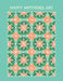 Flat image of the Mother's Day Greeting Card features a floral pattern on a beautiful aqua background.