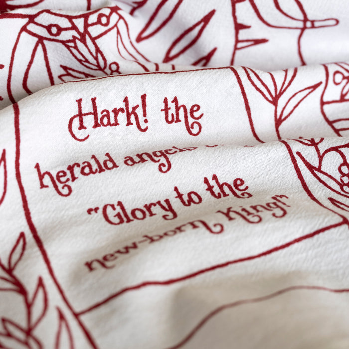 Hark! The Herald Angels Sing Advent Christmas Tea Towel