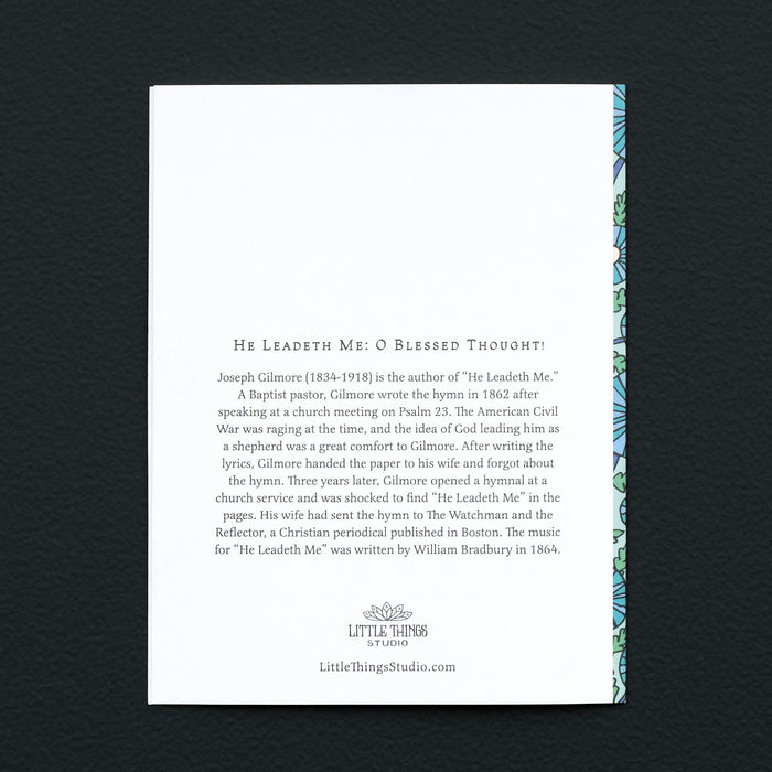 He Leadeth Me Hymn Greeting Card
