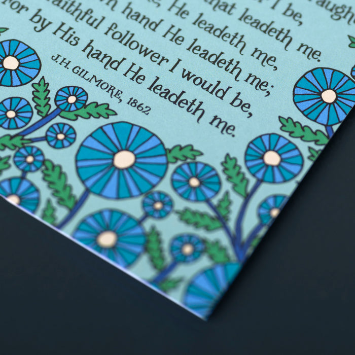 He Leadeth Me Hymn Greeting Card