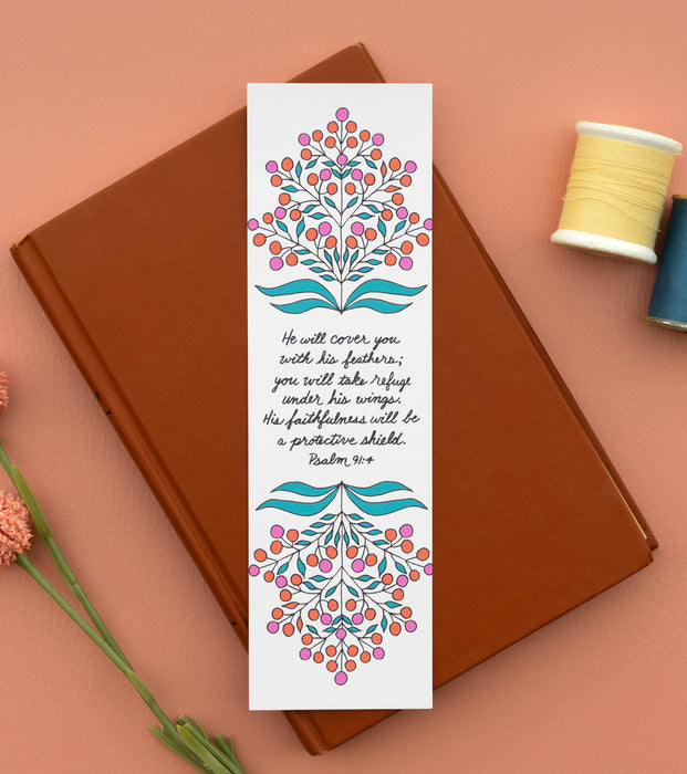 He Will Cover You Psalm Bookmark — Psalm 91