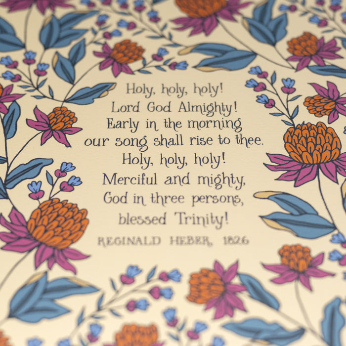 Holy, Holy, Holy! Hymn Art Print - 11x14