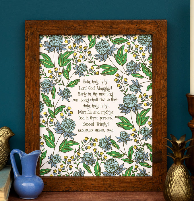 Holy, Holy, Holy! Hymn Art Print - Baby Blue