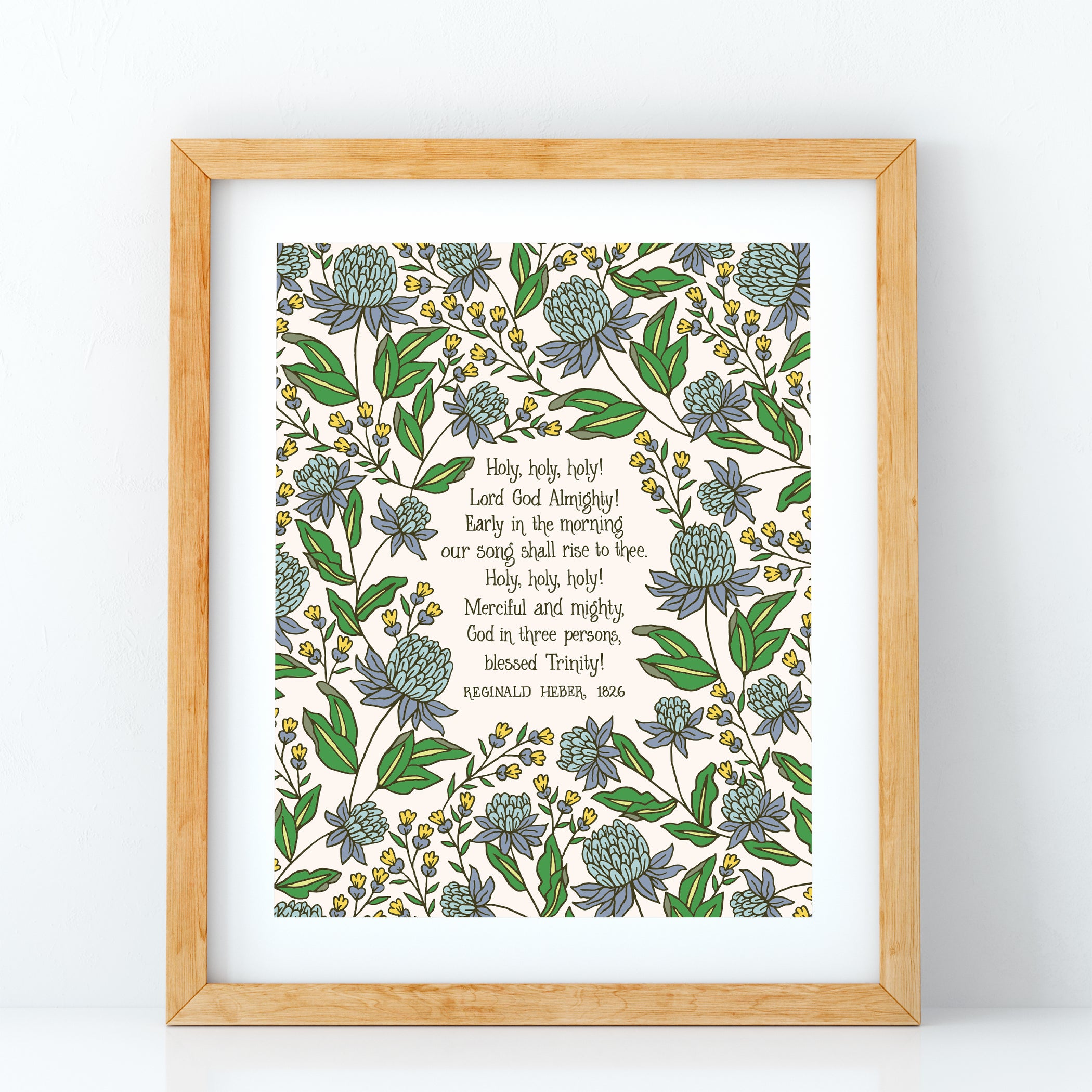 Holy, Holy, Holy! Hymn Art Print - Baby Blue — Little Things Studio Store