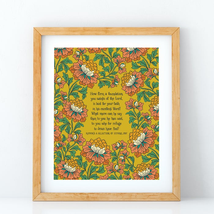 How Firm A Foundation Hymn Art Print