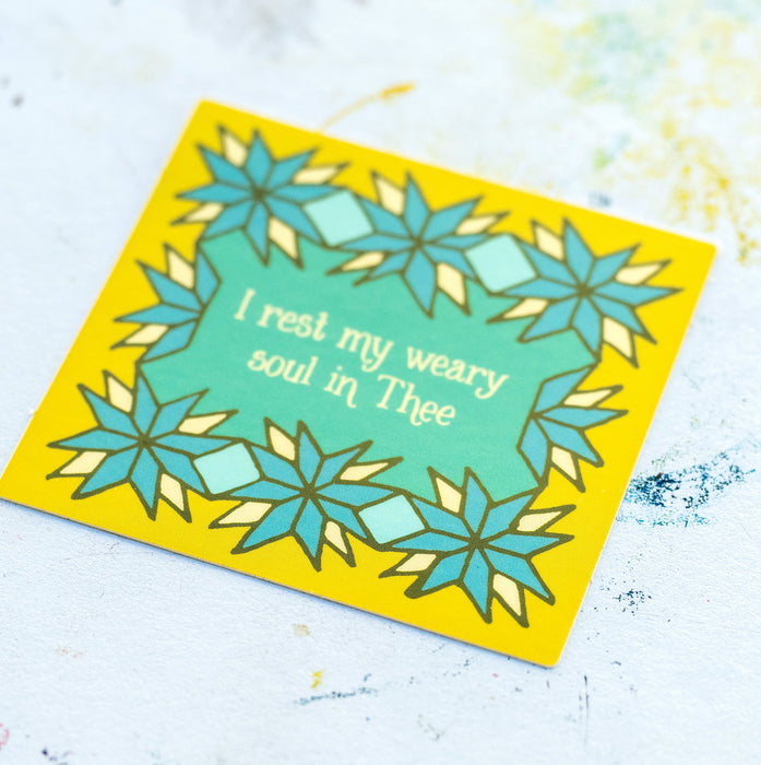Seconds - I Rest My Weary Soul Hymn Sticker