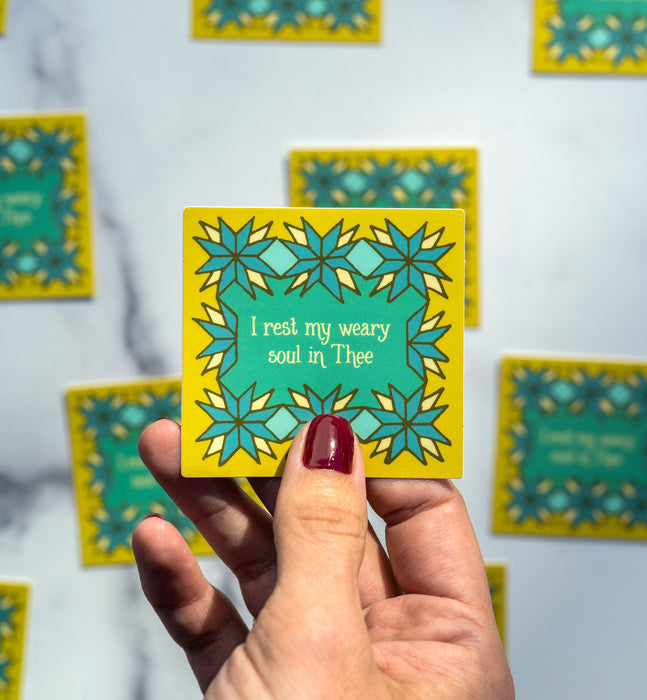 Seconds - I Rest My Weary Soul Hymn Sticker