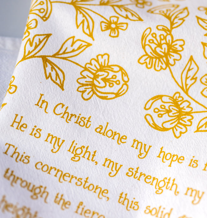 In Christ Alone Hymn Tea Towel – 24"x20"