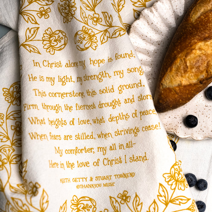 In Christ Alone Hymn Tea Towel