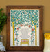 Consider the comfort and reassurance of the Lord's presence each time you see the In the Garden gospel song art print. This sweet song text, surrounded by illustration of a beautiful garden setting against a cream background, will brighten up any room. Shown in a wooden frame and styled with a vase of greens, a ceramic vase, and a figurine.