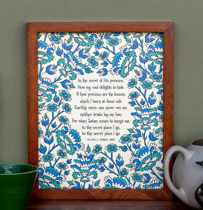 In the Secret of His Presence Hymn Art Print