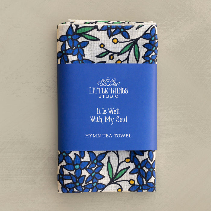 It Is Well Hymn Tea Towel - Full Color
