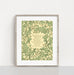 It is Well With My Soul 11x14 Hymn Art Print light green floral surrounding the hand written hymn on a cream background in a light colored frame — perfect Christian wall art for a living room