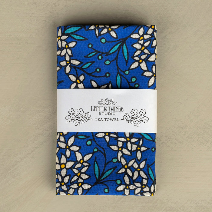 It Is Well Hymn Tea Towel - Full Color Blue