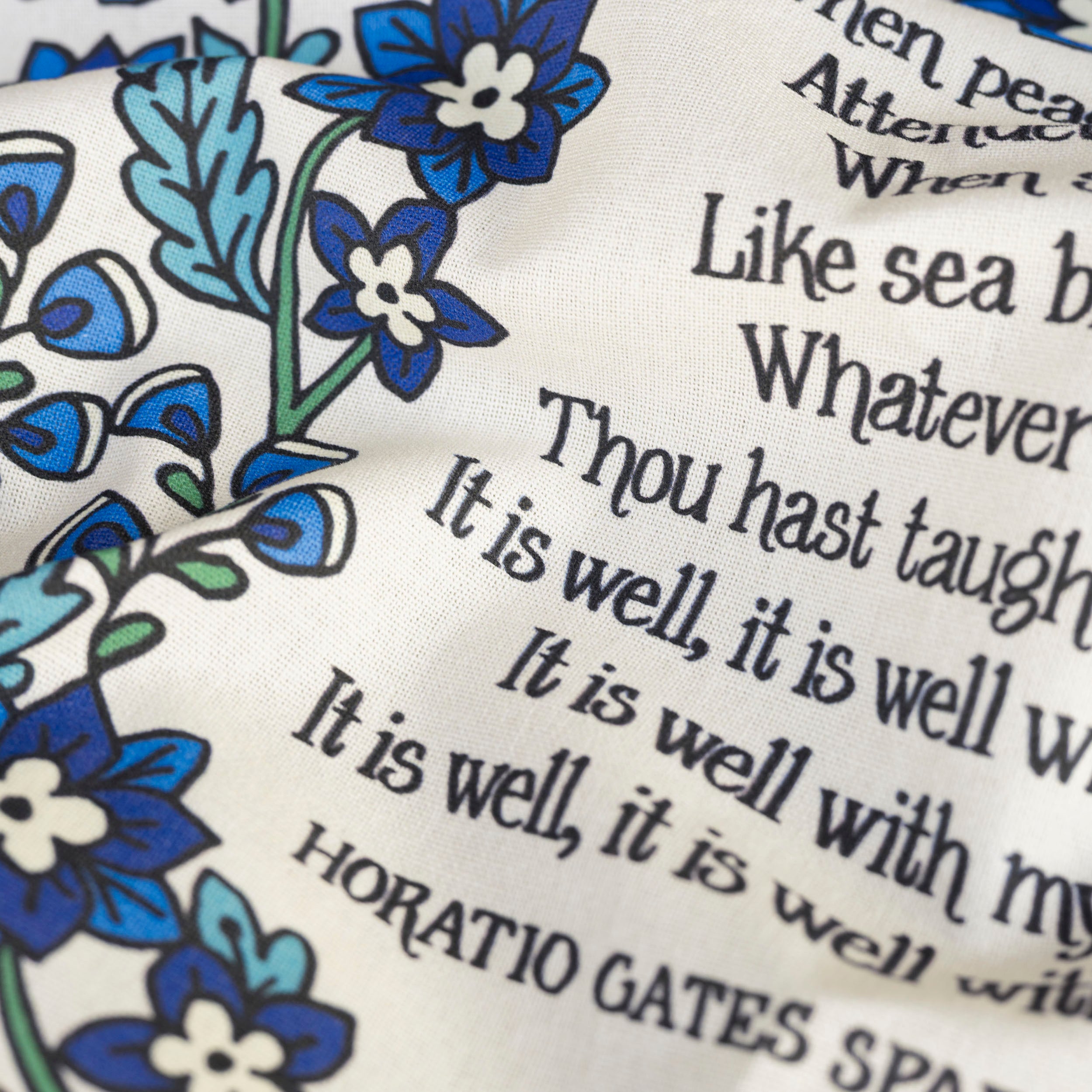 It Is Well Floral Hymn Tea Towel - Full Color — Little Things Studio Store