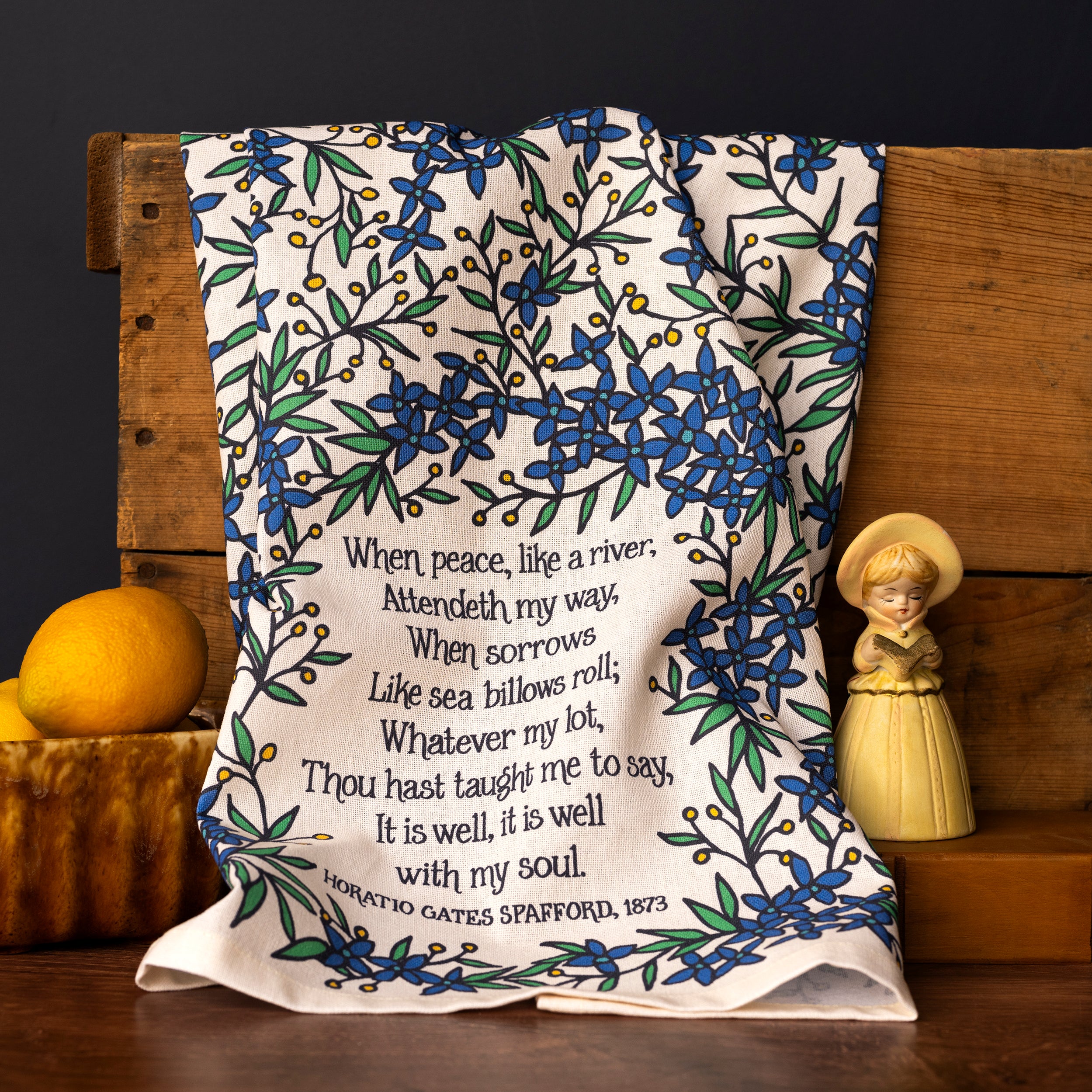 It Is Well Hymn Tea Towel - Full Color — Little Things Studio Store