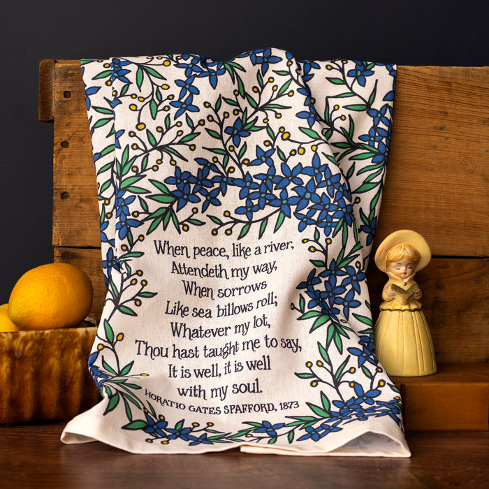It Is Well Hymn Tea Towel - full color