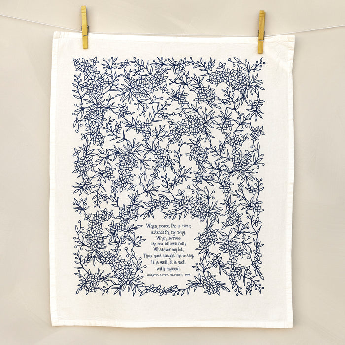 It Is Well With My Soul Hymn Tea Towel – 24"x20"