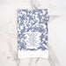 It Is Well With My Soul tea towel is printed in a striking cobalt blue and is shown folded and lying against a white marble background.