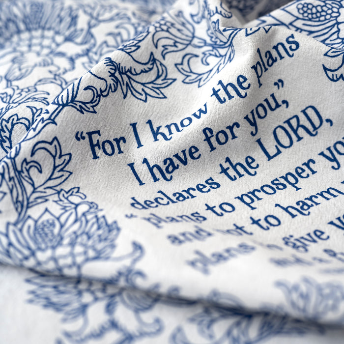 For I Know the Plans Scripture Tea Towel — 24"x20"