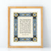 The Jesus, I Am Resting art print features a verse of the beloved hymn framed by a colorful geometric border. Shown framed against a white background.