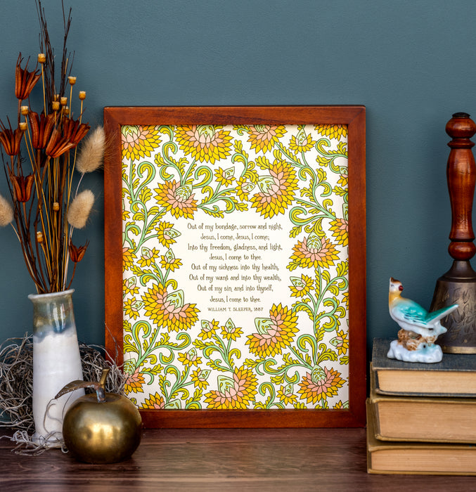 Jesus, I Come Hymn Art Print